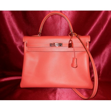 Sac Hermès Kelly 35 cuir Epsom couleur Jaïpur