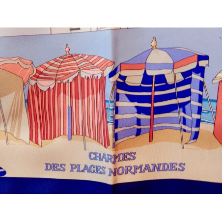 Carré Hermès Le charme des plages normandes