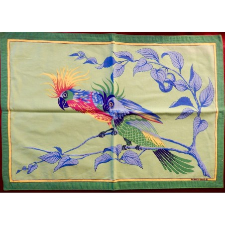 Sets de table Hermès Toucans vert