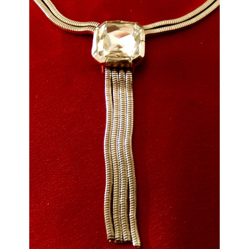 Collier Fantaisie Vintage En Métal, Style Ancien, Bon état