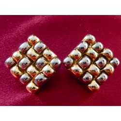 Boucles d'oreilles XL Link double dorées – Rabanne