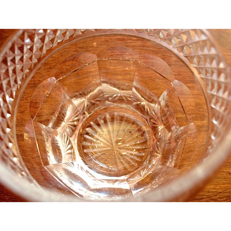 12 VERRES CRISTAL taillé signé Saint Louis Trianon H 10.9 cm EUR 300,00