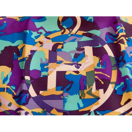 Pochette gavroche Hermès Ex-libris en camouflage