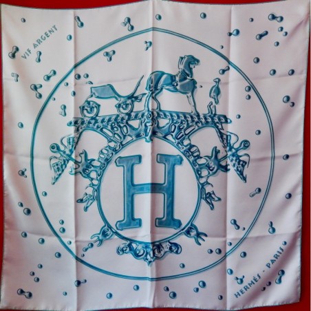 Carré foulard Hermès Vif argent