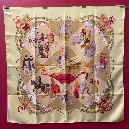 Carré foulard Hermès Musée vivant du cheval Chantilly