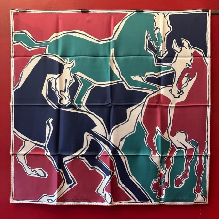 carré foulard Hermès La danse des chevaux
