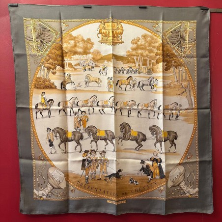 Carré foulard Hermès Présentation de chevaux