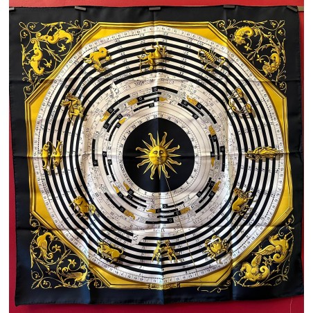 Carré foulard Hermès Dies et Hore-Astrologie