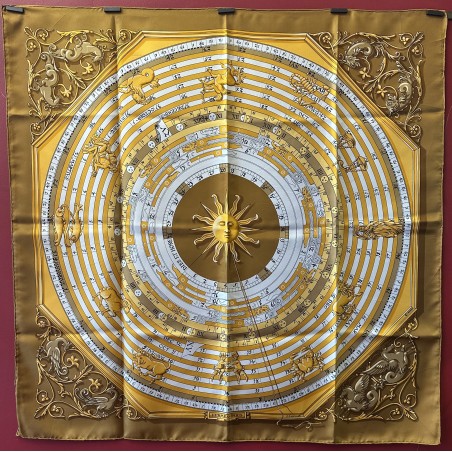Carré foulard Hermès Dies et Hore-Astrologie