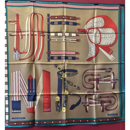 Carré foulard Hermès Lettres équestres