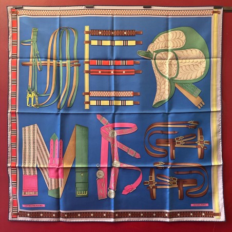 Carré foulard Hermès Lettres équestres