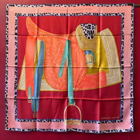 Carré foulard Hermès Selle d'officier en grande tenue