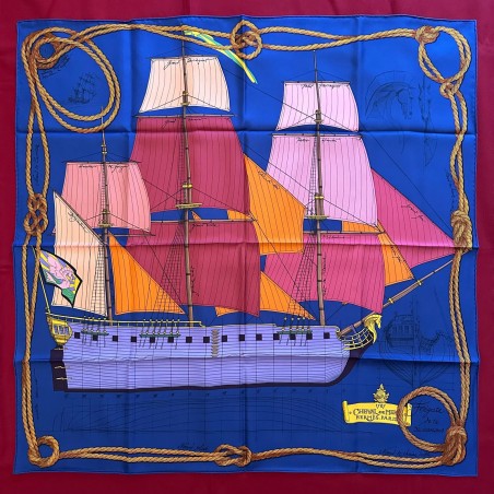 Carré foulard Hermès Cheval de mer 1787