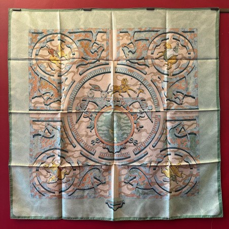 Carré foulard Hermès Alfred Dedreux peintre du cheval