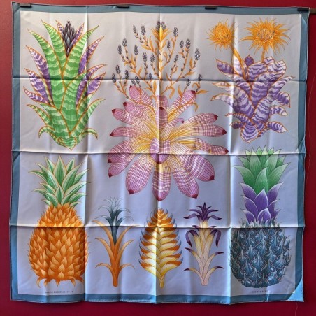 Carré foulard Hermès Index bromeliaceae