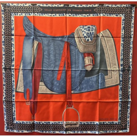 Carré foulard Hermès Selle d'officier en grande tenue