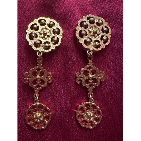 Boucles d'oreilles pendantes Yves Saint Laurent, ateliers Goosens