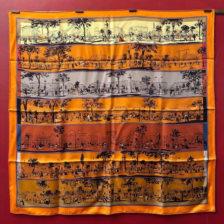 Carré foulard Hermès À l'ombre des boulevards