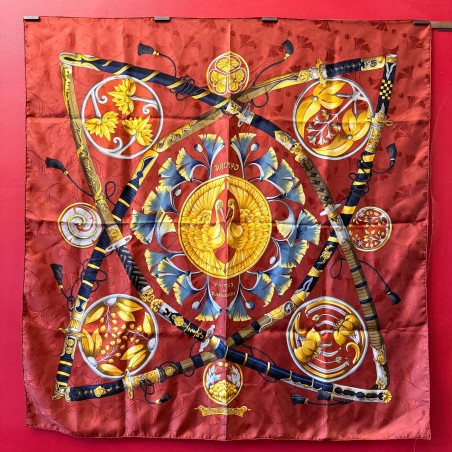 Carré foulard Hermès Damyo princes du soleil levant