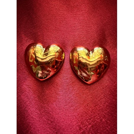 Boucles d'oreilles Yves Saint Laurent Coeur