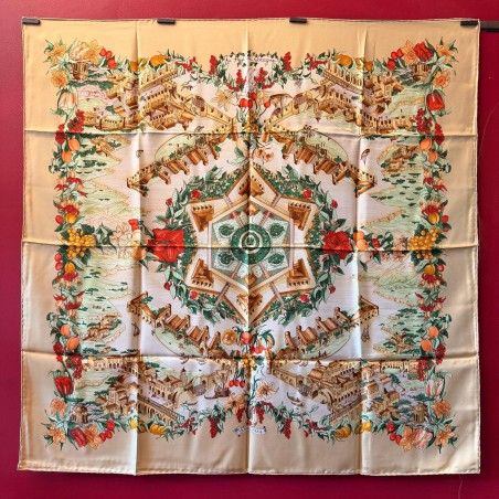 Carré foulard Hermès Pays de cocagne