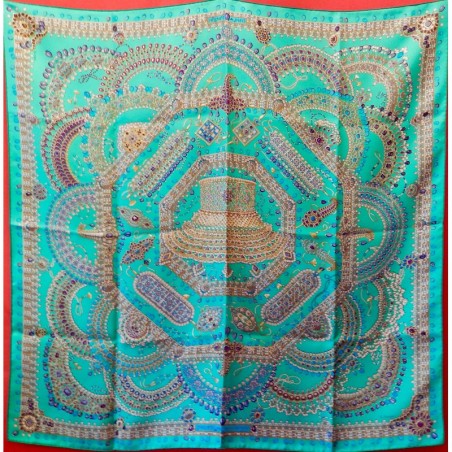 Carré foulard Hermès parure des maharajas