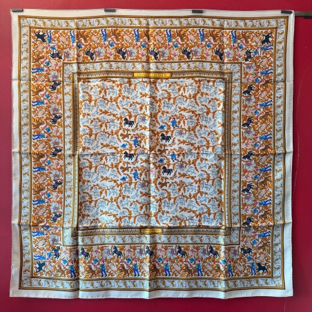 Carré foulard Hermès Chasse en Indes