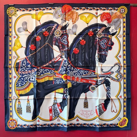 Carré foulard Hermès Harnais de coeur