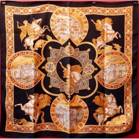 Carré foulard Hermès Le triomphe de Paladin