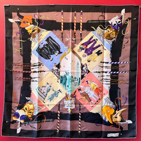 Carré foulard Hermès Le carnaval de Venise