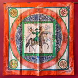 Carré foulard Hermès Feux...