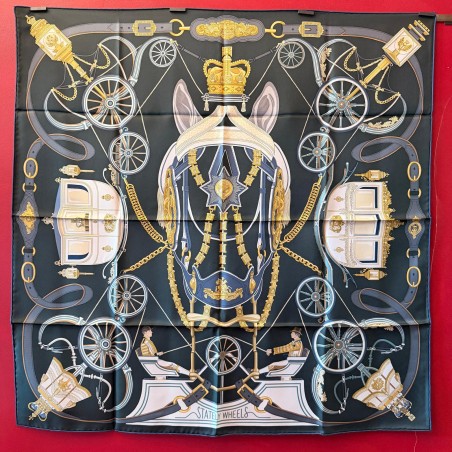 Carré foulard Hermès Stately wheels