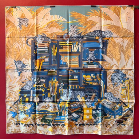 Carré foulard Hermès Les douze léopards
