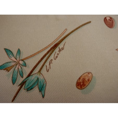 Foulard Perofil Gavroche Coton - Motif Fleurs De Lys Et Chiens Dalmatiens
